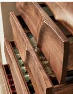 ウォールナット製キャビネット - モダンスタイルで魅力的な収納家具、エレガントなデザインの18世紀風キャビネット hjy-5019