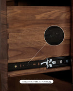 ウォールナット製キャビネット - モダンスタイルで魅力的な収納家具、エレガントなデザインの18世紀風キャビネット hjy-5019