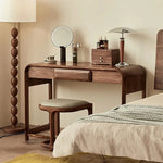 ウォールナット製おしゃれ化粧台 - スタイリッシュなデザインと実用性を兼ね備えたドレッサー hjy-5020