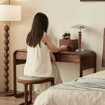 ウォールナット製おしゃれ化粧台 - スタイリッシュなデザインと実用性を兼ね備えたドレッサー hjy-5020