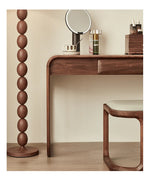 ウォールナット製おしゃれ化粧台 - スタイリッシュなデザインと実用性を兼ね備えたドレッサー hjy-5020