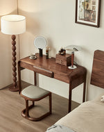 ウォールナット製おしゃれ化粧台 - スタイリッシュなデザインと実用性を兼ね備えたドレッサー hjy-5020