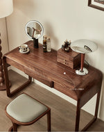 ウォールナット製おしゃれ化粧台 - スタイリッシュなデザインと実用性を兼ね備えたドレッサー hjy-5020