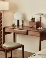 ウォールナット製おしゃれ化粧台 - スタイリッシュなデザインと実用性を兼ね備えたドレッサー hjy-5020