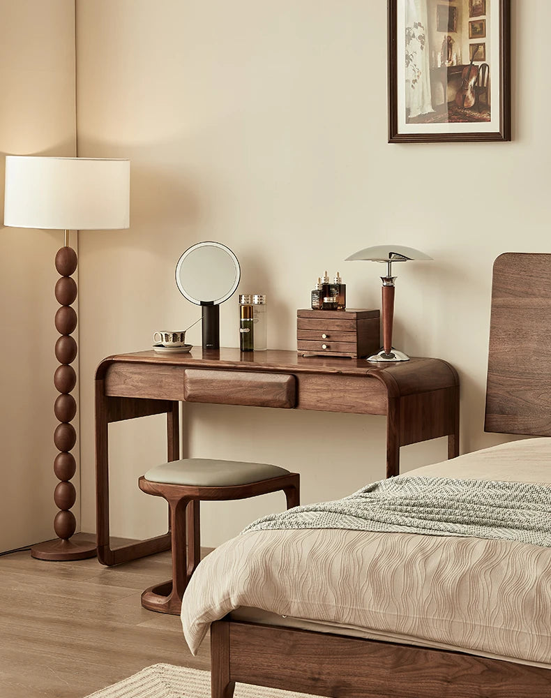 ウォールナット スツール | シンプルで洗練されたデザイン | 寝室やリビングにピッタリなインテリア accent hjy-5021