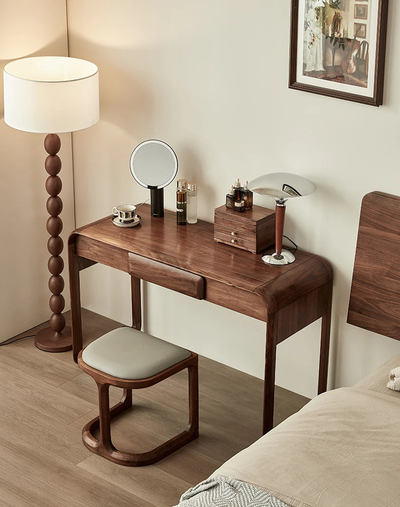 ウォールナット スツール | シンプルで洗練されたデザイン | 寝室やリビングにピッタリなインテリア accent hjy-5021