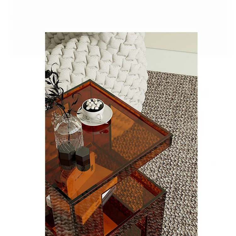 アクリルナイトテーブル - モダンデザインで美しい収納スペースを実現! hjzjl-5196