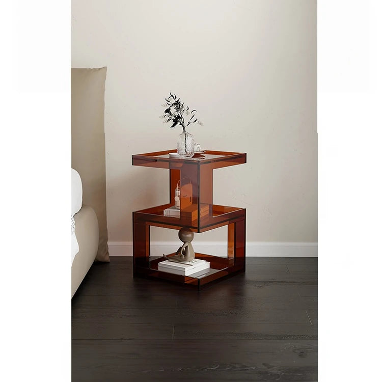 アクリルナイトテーブル - モダンデザインで美しい収納スペースを実現! hjzjl-5196