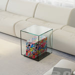 モダンデザイン強化ガラスセンターテーブル - アクリル製、スタイリッシュなインテリアに最適 hjzjl-5197