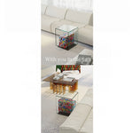 モダンデザイン強化ガラスセンターテーブル - アクリル製、スタイリッシュなインテリアに最適 hjzjl-5197