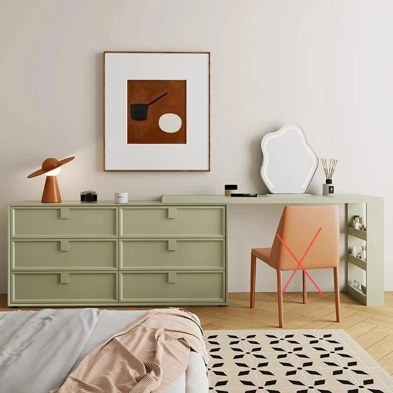 モダンデザインの多層板製化粧台|収納力抜群で洗練されたインテリアに最適! hko-4605