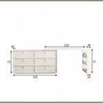モダンデザインの多層板製化粧台|収納力抜群で洗練されたインテリアに最適! hko-4605