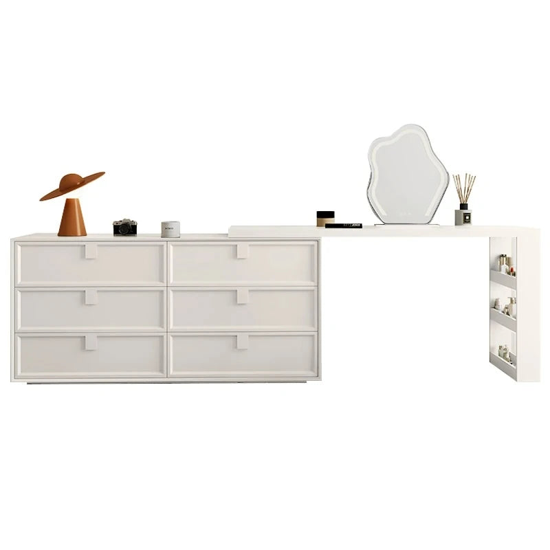 モダンデザインの多層板製化粧台|収納力抜群で洗練されたインテリアに最適! hko-4605