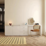 モダンデザインの多層板化粧台 | スタイリッシュな収納とミラー付き | おしゃれなインテリアアイテム hko-4606