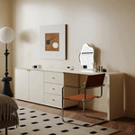 モダンデザインの多層板化粧台 | スタイリッシュな収納とミラー付き | おしゃれなインテリアアイテム hko-4606