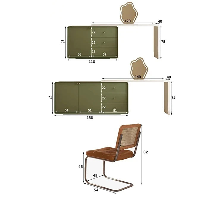 モダンデザインの多層板化粧台 | スタイリッシュな収納とミラー付き | おしゃれなインテリアアイテム hko-4606