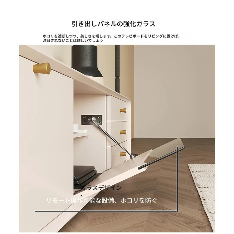 モダンデザインの多層板テレビ台 - シンプルでスタイリッシュなリビングインテリア創造 hko-4607