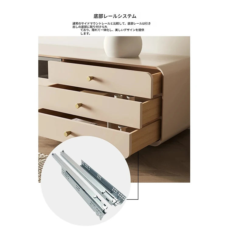 モダンデザインの多層板テレビ台 - シンプルでスタイリッシュなリビングインテリア創造 hko-4607