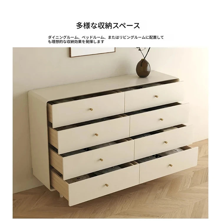シンプルモダンキャビネット8段引出し - 室内収納に最適なスタイリッシュデザイン hko-4608