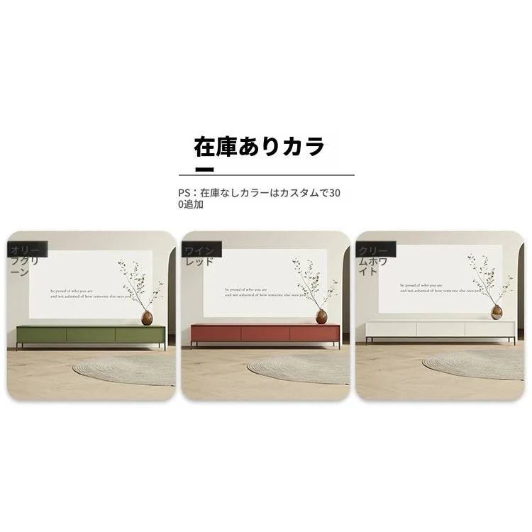 シンプルでスタイリッシュなテレビ台 - モダンデザインのグリーン収納家具 hko-4609