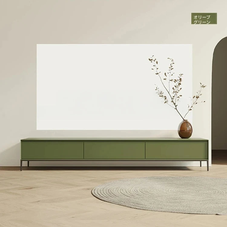 シンプルモダンキャビネット | 高品質 グリーン仕上げ | おしゃれなインテリア収納家具 hko-4628