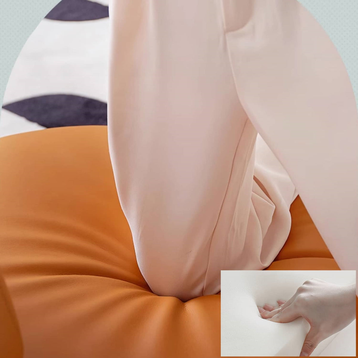 「快適なパイン多層板とPUレザー製ソファー|高品質でおしゃれなリビングインテリア」 hksc-976