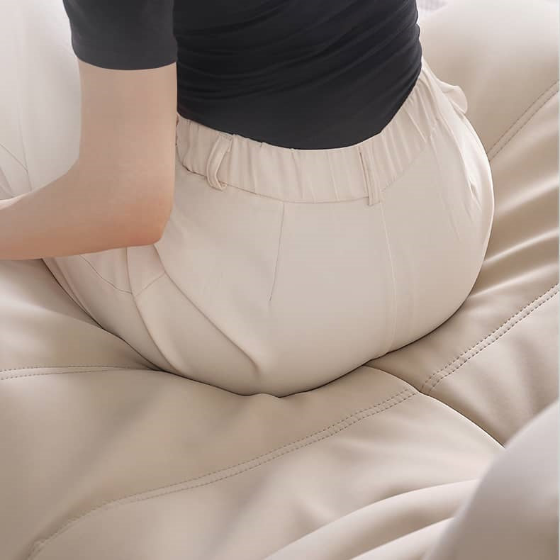 「快適な座り心地!パイン多層板とPUレザー使用の高級ソファー」 hksc-977