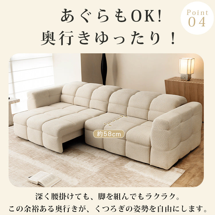 贅沢パイン多層板ソファー - 快適ポリエステル繊維使用 hksc-992