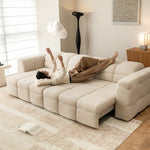 贅沢パイン多層板ソファー - 快適ポリエステル繊維使用 hksc-992