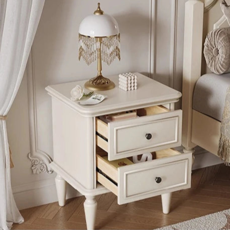 おしゃれなチェリー材&パイン製ナイトテーブル - シンプルで上品なデザイン、収納力抜群の引き出し付き! hl-4879