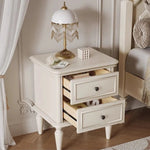 おしゃれなチェリー材&パイン製ナイトテーブル - シンプルで上品なデザイン、収納力抜群の引き出し付き! hl-4879