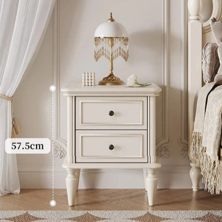 おしゃれなチェリー材&パイン製ナイトテーブル - シンプルで上品なデザイン、収納力抜群の引き出し付き! hl-4879