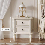 おしゃれなチェリー材&パイン製ナイトテーブル - シンプルで上品なデザイン、収納力抜群の引き出し付き! hl-4879