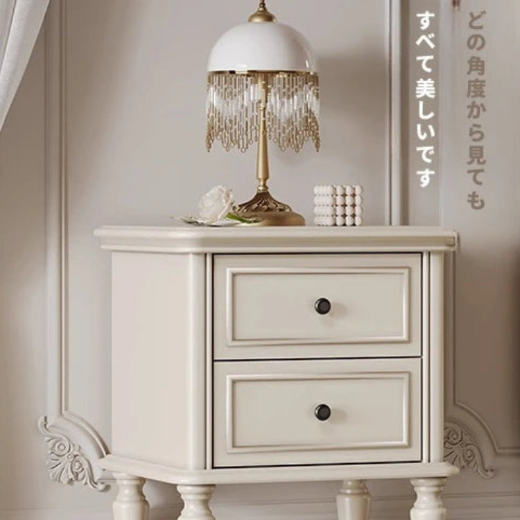 おしゃれなチェリー材&パイン製ナイトテーブル - シンプルで上品なデザイン、収納力抜群の引き出し付き! hl-4879