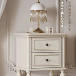 おしゃれなチェリー材&パイン製ナイトテーブル - シンプルで上品なデザイン、収納力抜群の引き出し付き! hl-4879