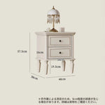 おしゃれなチェリー材&パイン製ナイトテーブル - シンプルで上品なデザイン、収納力抜群の引き出し付き! hl-4879