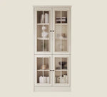 チェリー材&パイン製キャビネット|上品なガラス扉付き収納家具|リビング・ダイニングに最適 hl-4880