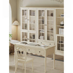 チェリー材&パイン製キャビネット|上品なガラス扉付き収納家具|リビング・ダイニングに最適 hl-4880