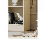 チェリー材&パイン製キャビネット|上品なガラス扉付き収納家具|リビング・ダイニングに最適 hl-4880