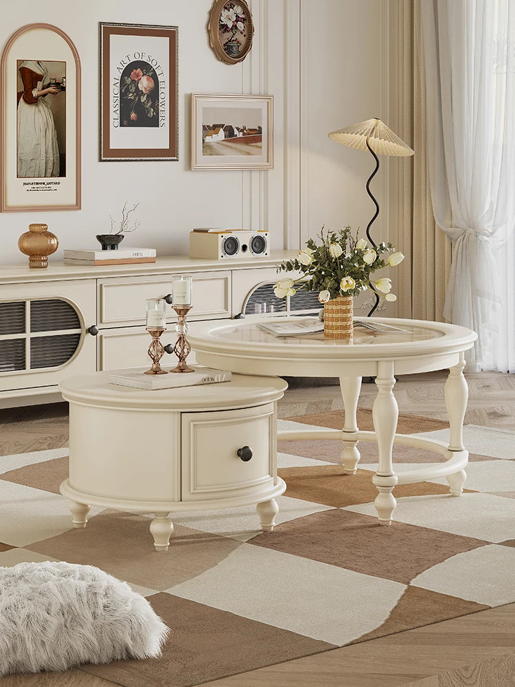 センターテーブル チェリー材 パイン 強化ガラス使用 おしゃれなリビング補助家具 hl-4881