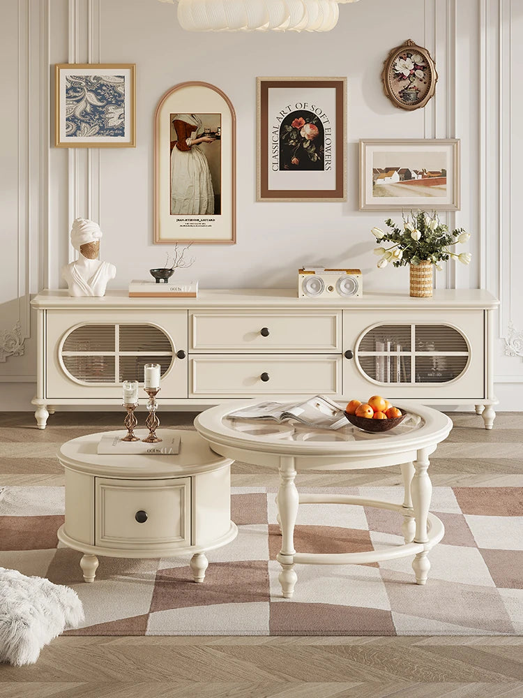 センターテーブル チェリー材 パイン 強化ガラス使用 おしゃれなリビング補助家具 hl-4881