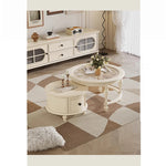 センターテーブル チェリー材 パイン 強化ガラス使用 おしゃれなリビング補助家具 hl-4881