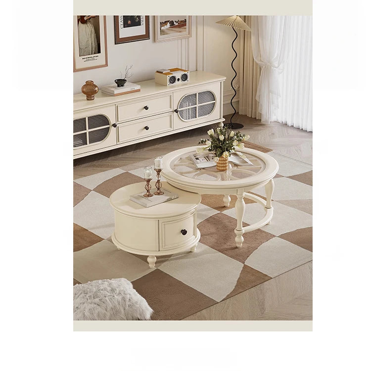 センターテーブル チェリー材 パイン 強化ガラス使用 おしゃれなリビング補助家具 hl-4881