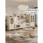 チェリー材とパインの洗練されたテレビ台 - インテリアにぴったりなモダンデザイン hl-4882