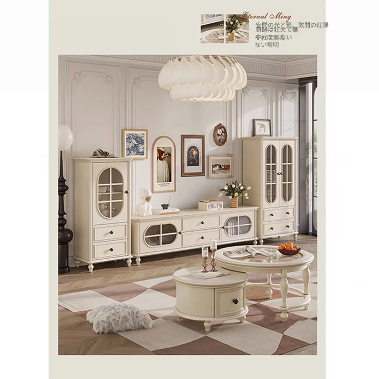 チェリー材とパインの洗練されたテレビ台 - インテリアにぴったりなモダンデザイン hl-4882