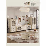 チェリー材とパインの洗練されたテレビ台 - インテリアにぴったりなモダンデザイン hl-4882