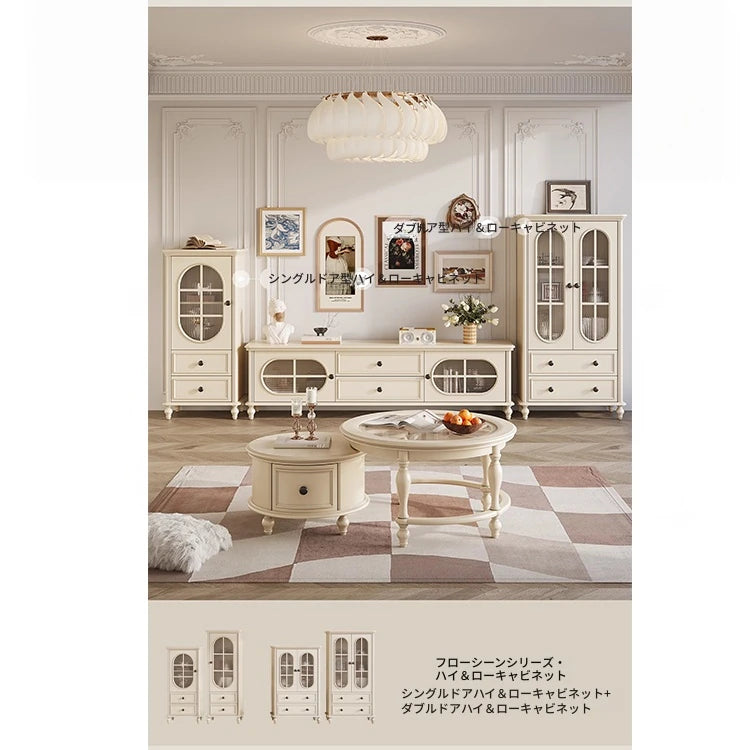 チェリー材とパインの洗練されたテレビ台 - インテリアにぴったりなモダンデザイン hl-4882