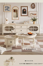 チェリー材とパインの洗練されたテレビ台 - インテリアにぴったりなモダンデザイン hl-4882