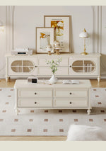 チェリー材パイン製センターテーブル|シンプルでスタイリッシュなデザイン|リビングにぴったりの収納付きテーブル hl-4883