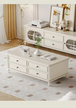 チェリー材パイン製センターテーブル|シンプルでスタイリッシュなデザイン|リビングにぴったりの収納付きテーブル hl-4883